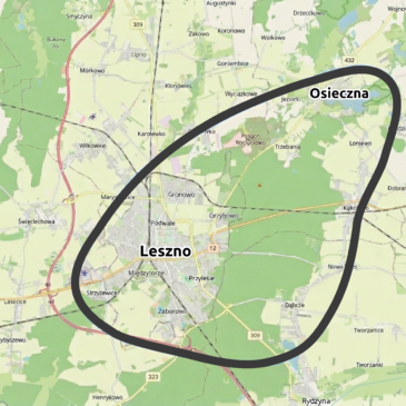 15-minutowy lot widokowy dla 3 osób wokół Leszna i Osiecznej